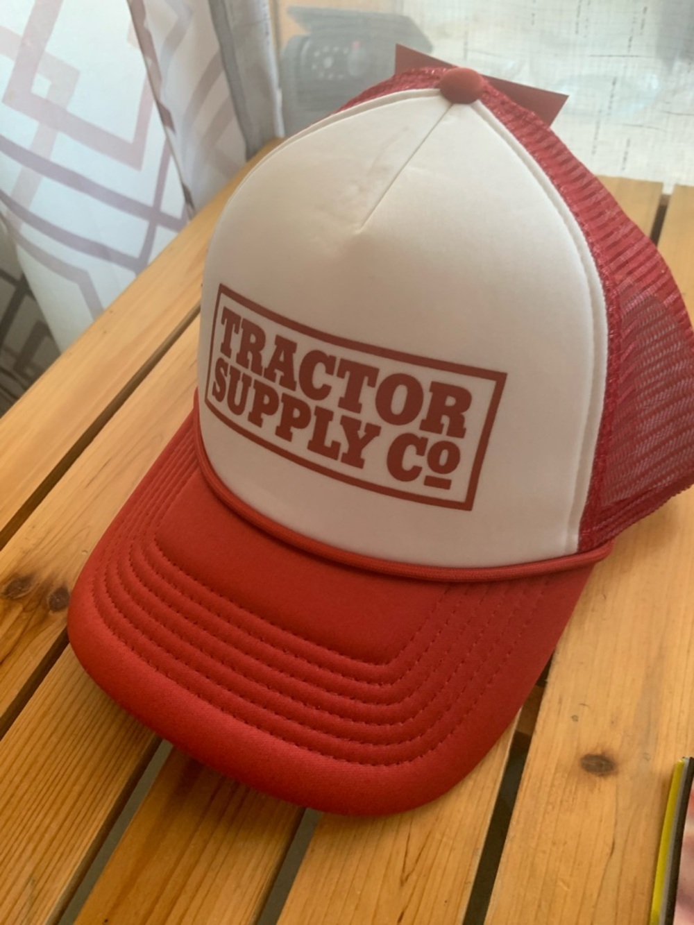 NWT Tractor Supply Co. White and Red Trucker Hat